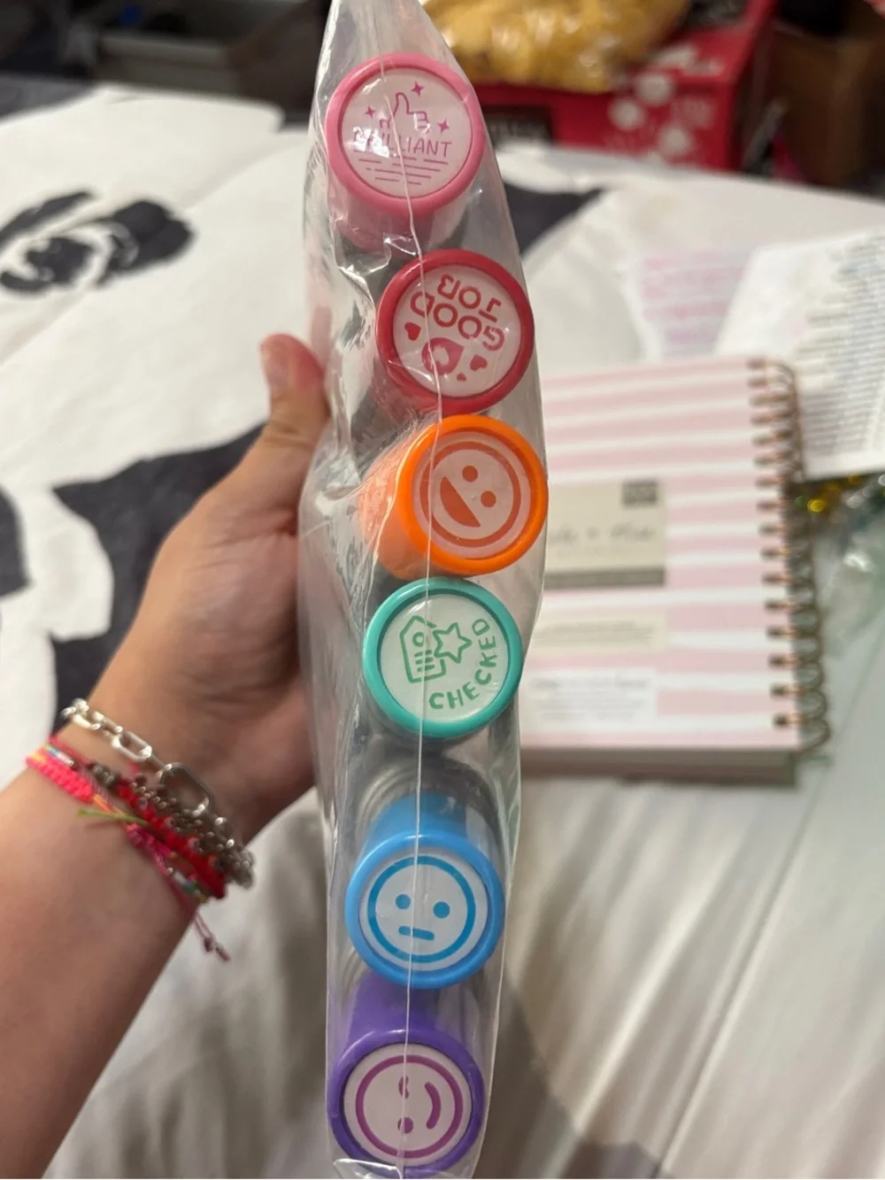 12 teacher self ink stamps